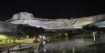 Vue générale de Pamukkale, de nuit