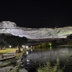 Vue générale de Pamukkale, de nuit